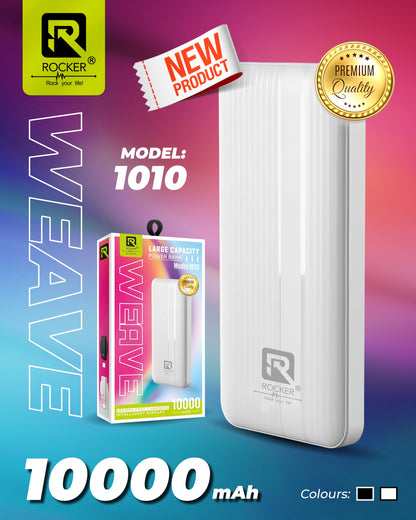 Rocker 1010 ,  Large Capacity Power Bank , 10000mAh (10 PCS) + Vacume Flask Free