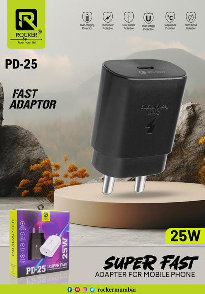 Rocker PD-25, , Super Fast Adapter for Mobile Phone, 25W