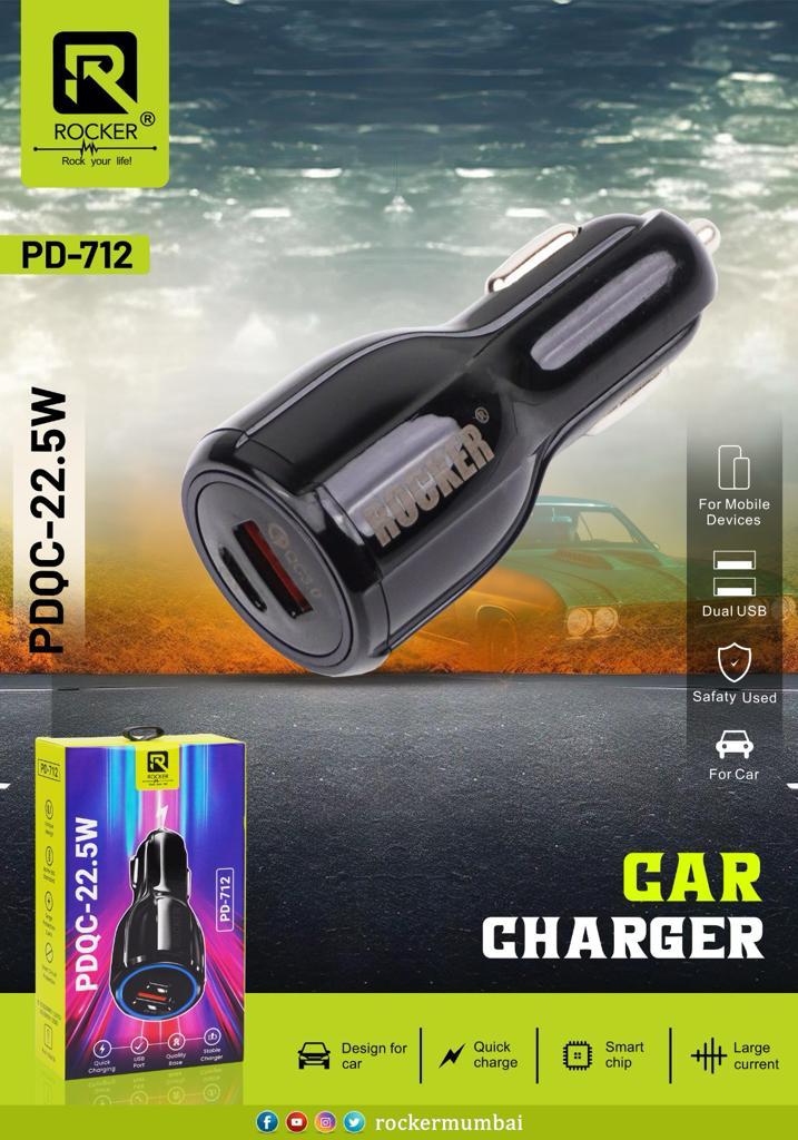 Rocker PD-712, PDQC-22.5W, Car Charger