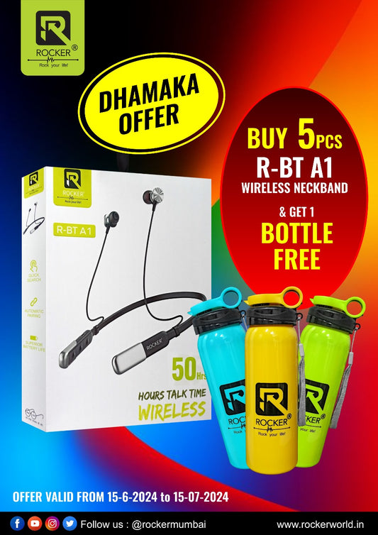 Rocker R-BT-A1  (5 PCS) + Free Bottle