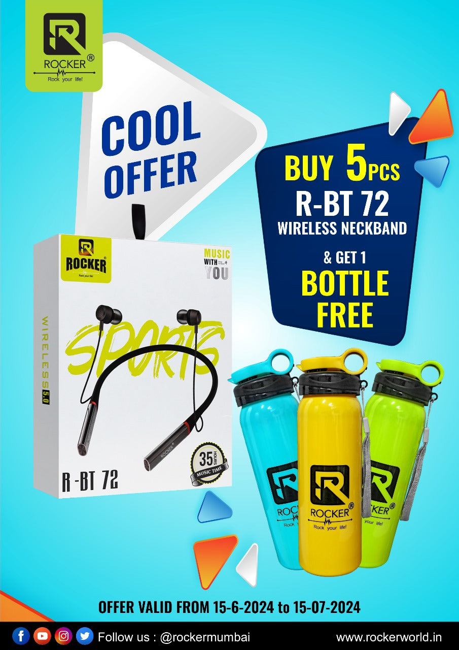 Rocker R-BT-72  (5 PCS) + Free Bottle