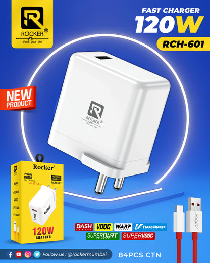 Rocker RCH-601, Fast charger for Mobile Phone, 120W